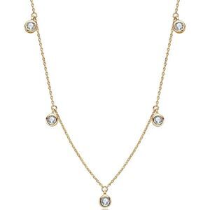 18k 925 Diamonds by the Yard Station Necklace
